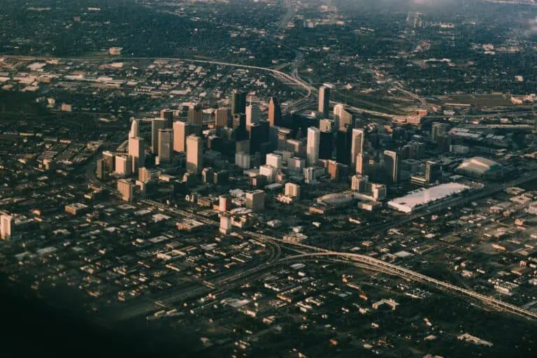 helicopter view of Houston Texas