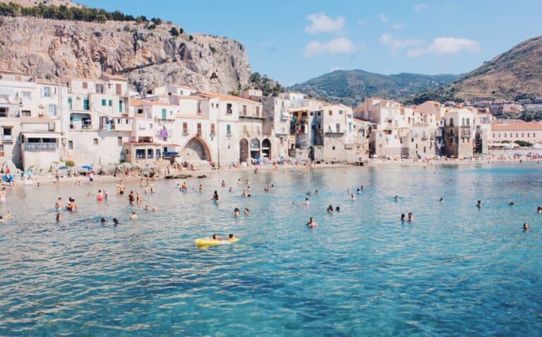 Sicily Beach with houses