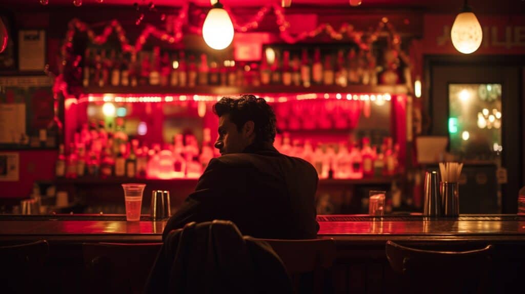 Alone on Valentine's Day? 25+ Unforgettable Ideas to Treat and Celebrate Yourself 13 a man drinking alone on valentines day