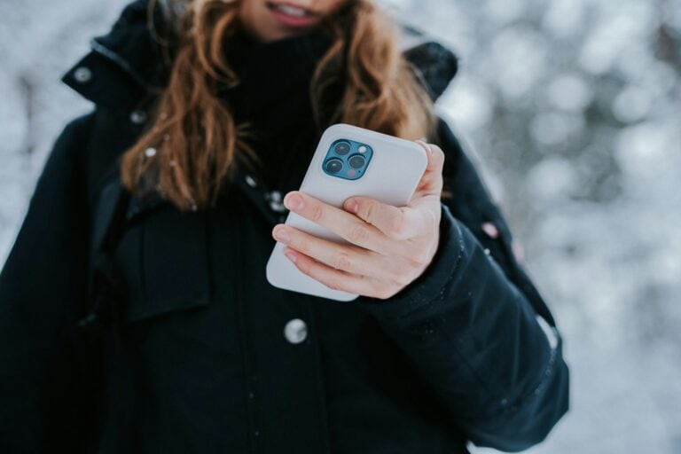 girl holding an iphone