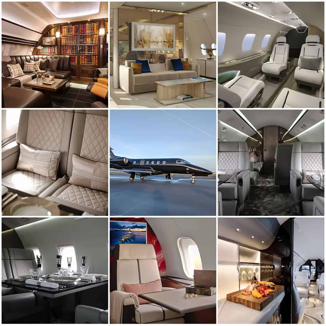 private jet interiors showcase