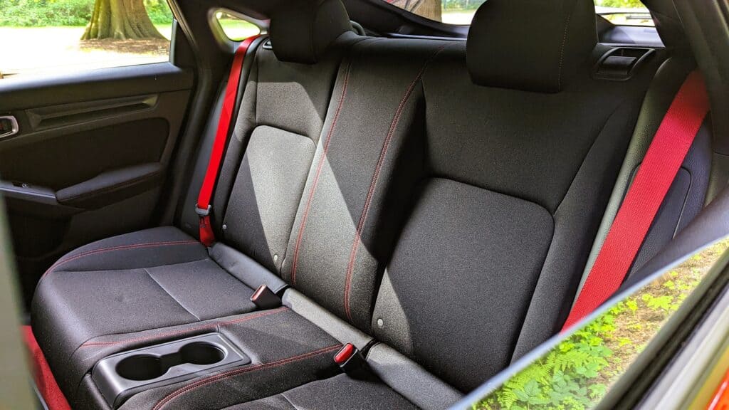 2024 Honda Civic Type R Review 14 2024 Honda Civic Type R rear seats
