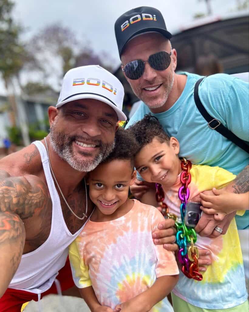 DIG DEEPER And Transform Your Body With Shaun T 2 Shaun T flexing with kids