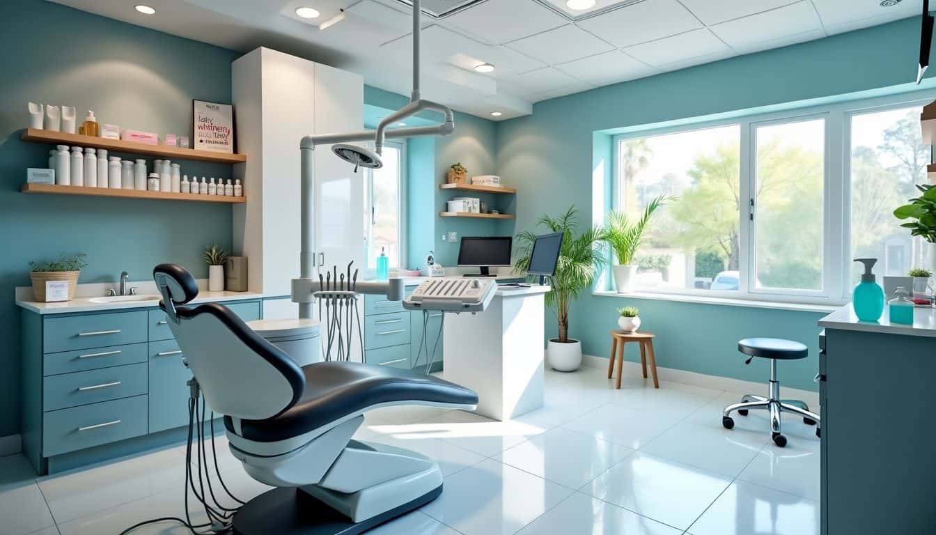 A modern, organized dentist office with professional atmosphere. A modern, organized dentist office with professional atmosphere.