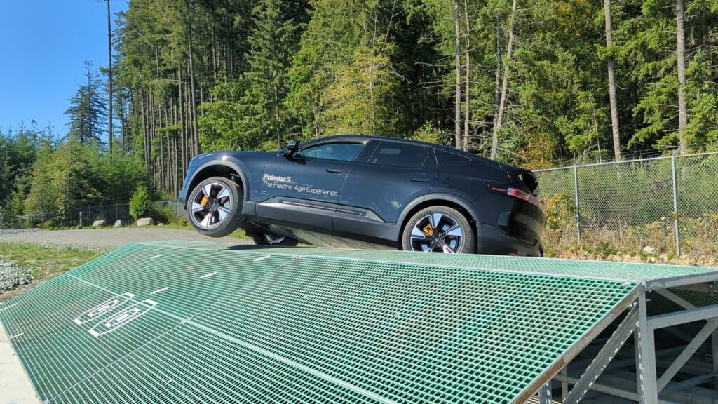 Polestar 3 First Drive Review 4 Polestar 3 on Track obstacle course