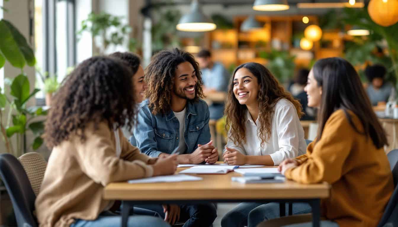 A diverse group of young professionals participating in a workshop. A diverse group of young professionals participating in a workshop.
