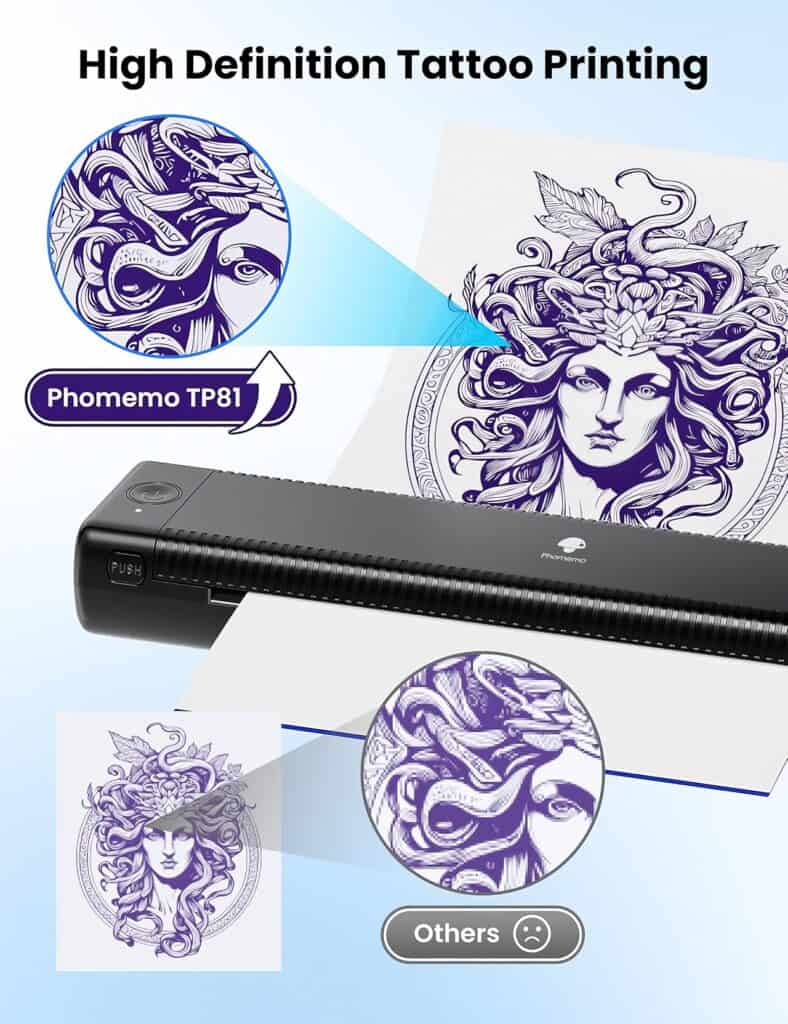 How to Use a Tattoo Stencil Printer: Master the Phomemo TP81 2 How to Use a Tattoo Stencil Printer 3