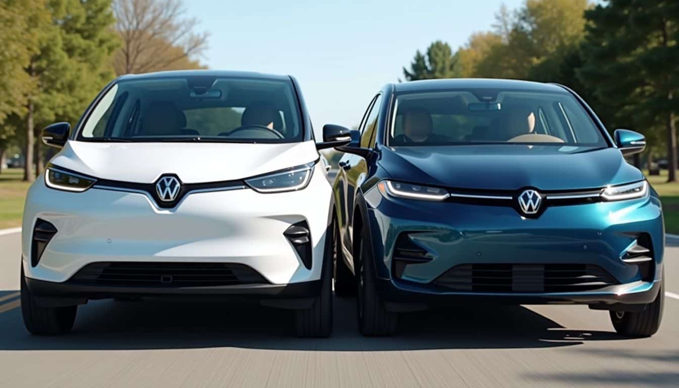 Side-by-side comparison of EV and gasoline car crash test results. Side-by-side comparison of EV and gasoline car crash test results.