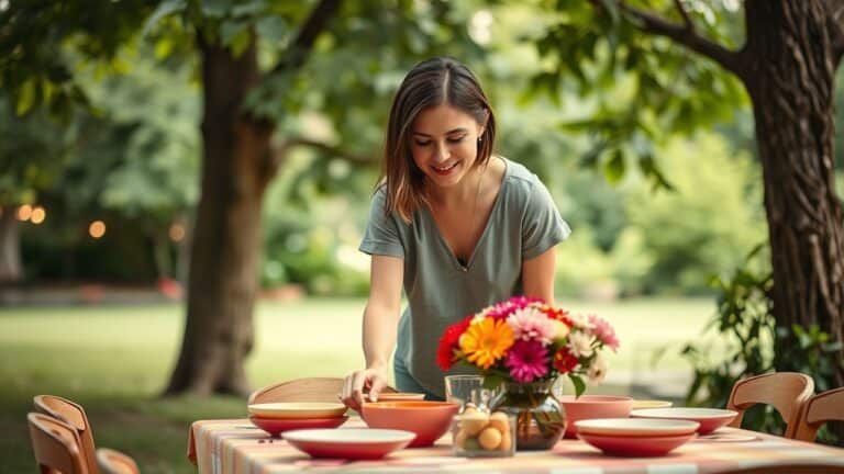 how to style outdoor dining table 328900205
