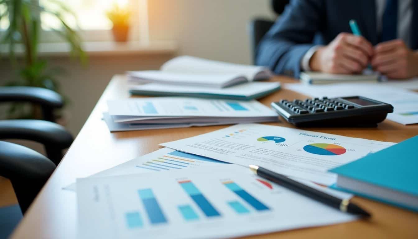 A dental office desk with brochures on financing options for dental care. A dental office desk with brochures on financing options for dental care.