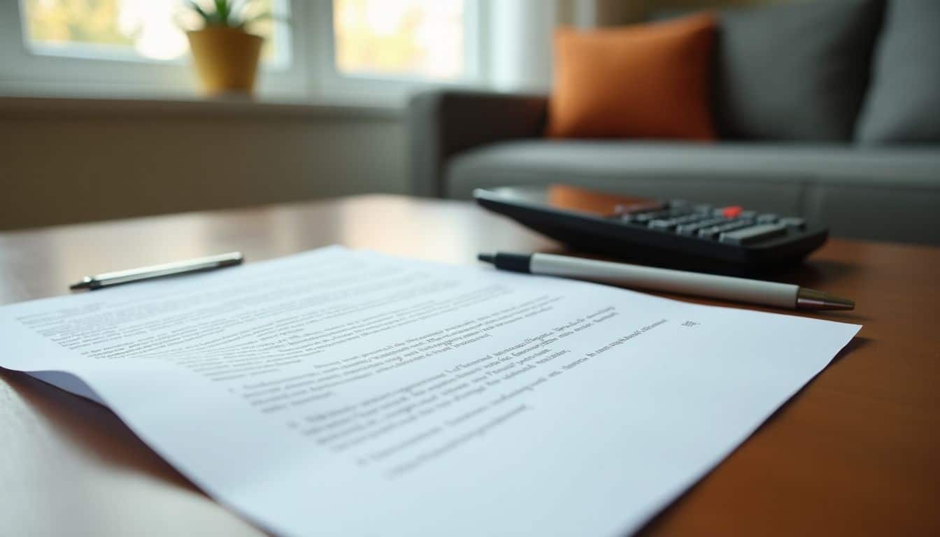 A handwritten loan agreement with flexible terms on a table. A handwritten loan agreement with flexible terms on a table.