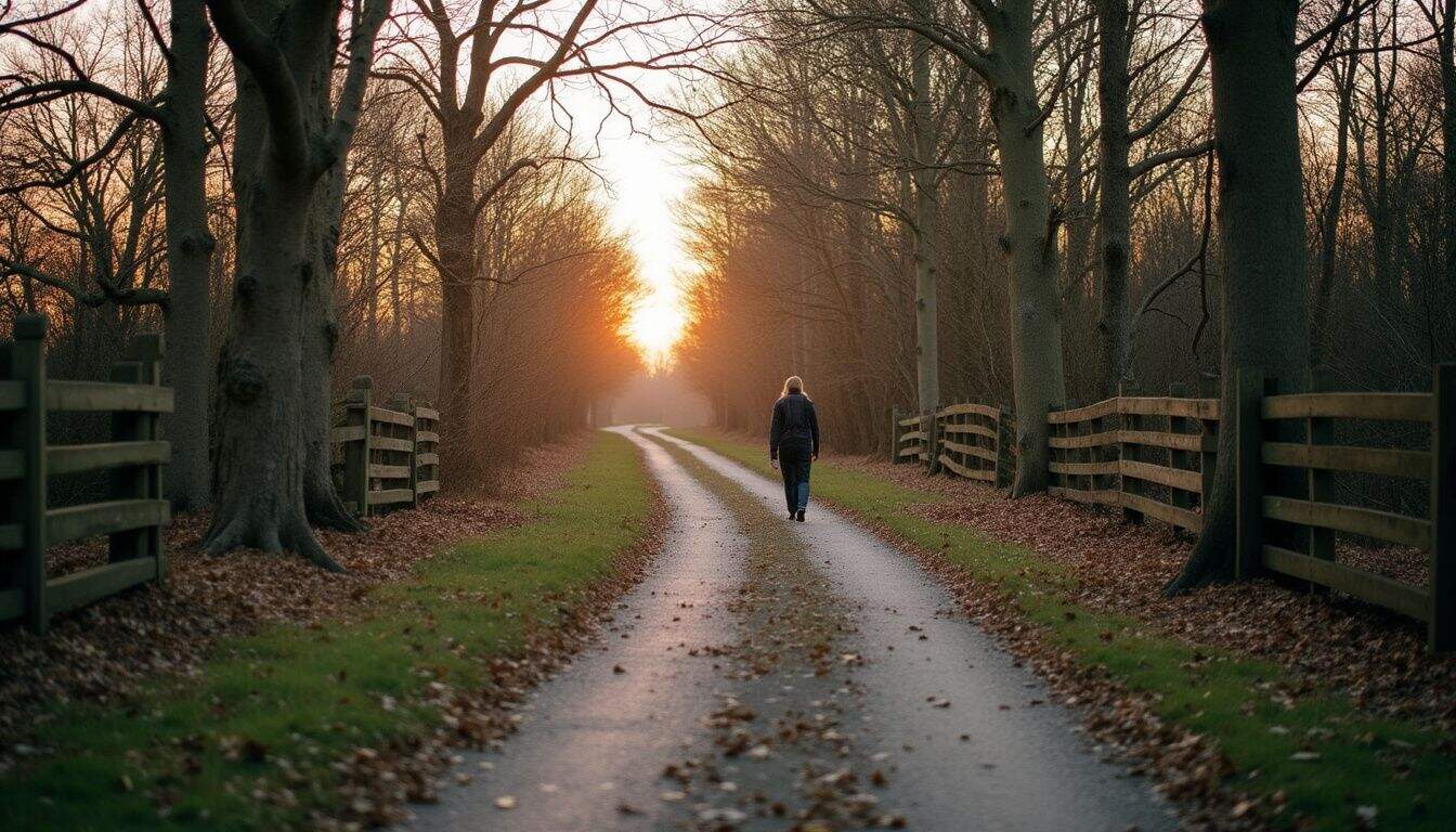 Quiet country road with clear turns, ideal for gentle practice drives.