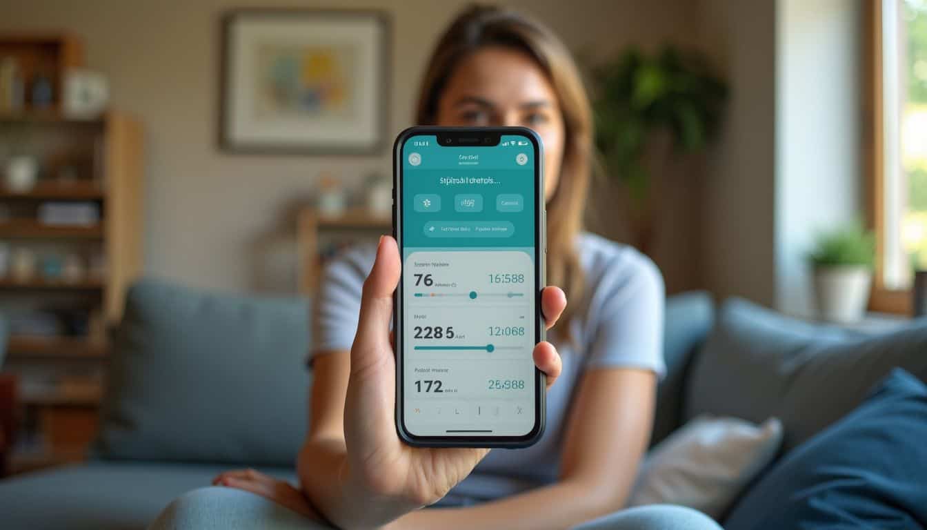 Mobile health app showing rehab exercises and progress tracking.