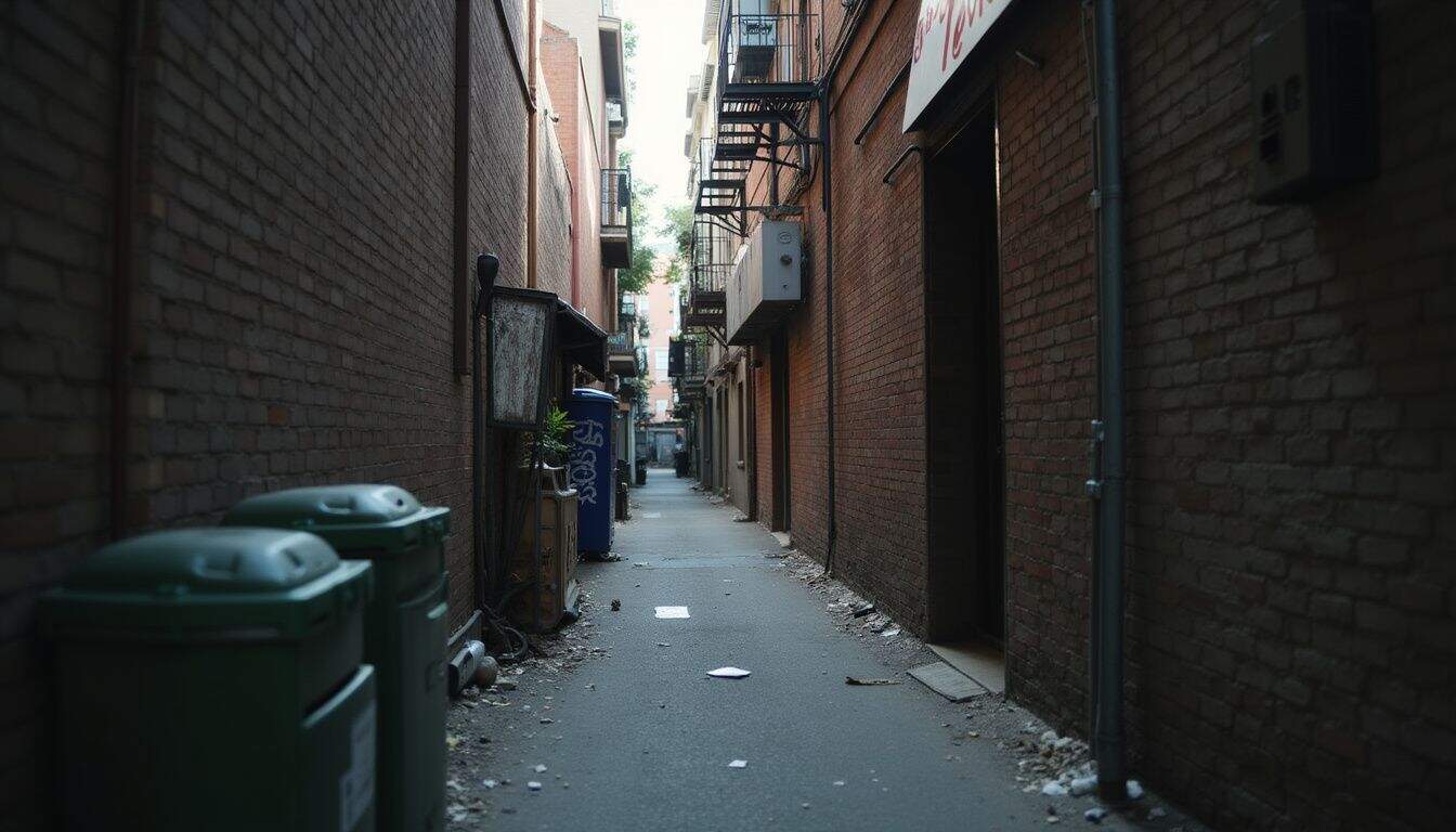 An alley with graffiti hints at both opportunity and hazard in choices. An alley with graffiti hints at both opportunity and hazard in choices.
