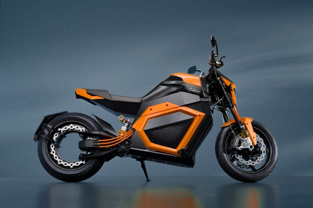Verge TS Pro 2025 by Verge Motorcycles: 7 Next-Level Upgrades 3 High-performance electric motorcycle with sleek black and orange design, modern aerodynamics, and advanced engineering for electric motorcycle enthusiasts.