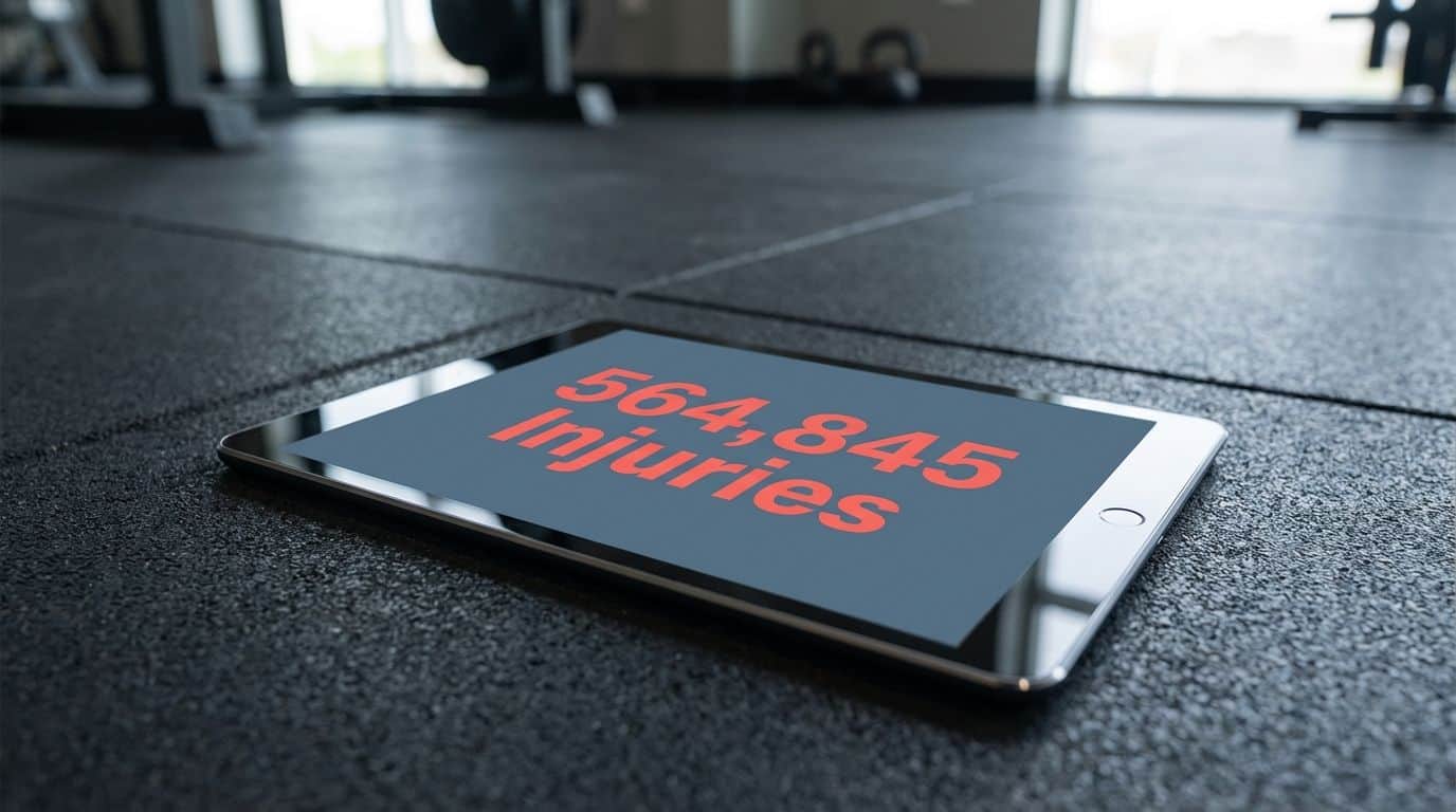 A digital display showing the statistic 564,845 Injuries. A digital display showing the statistic 564,845 Injuries.