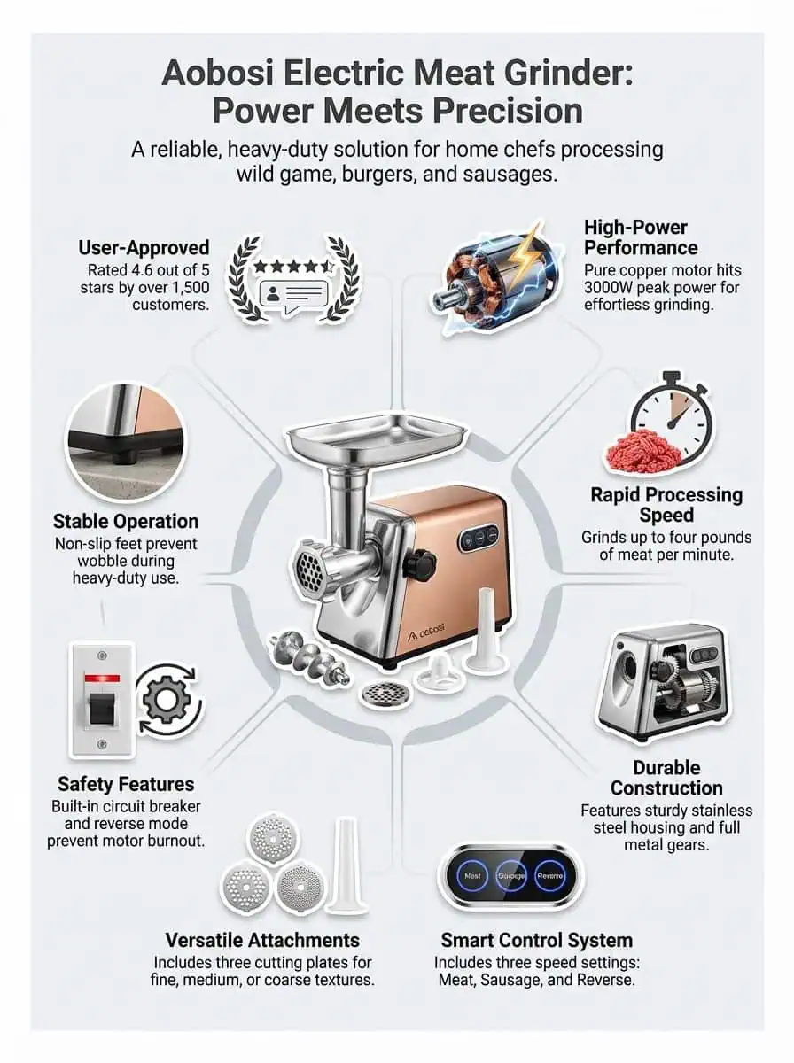 Aobosi Electric Meat Grinder Review
