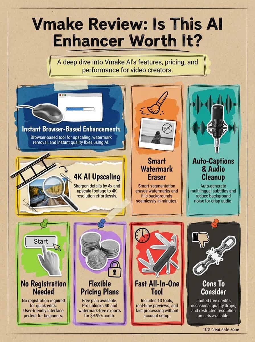 Vmake Review: Is This AI Enhancer Worth It? [Test Results]