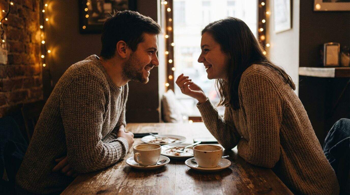 A couple sharing a genuine moment of connection.