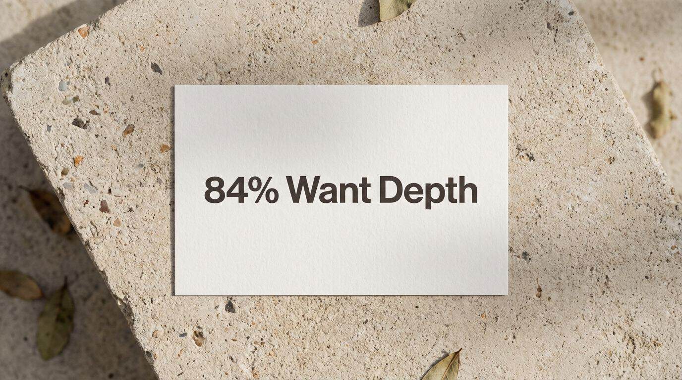 A clean card showing 84% of Gen Z want deeper connections.