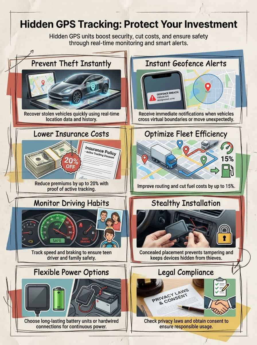 Enhanced vehicle safety with real-time GPS alerts and theft recovery solutions.