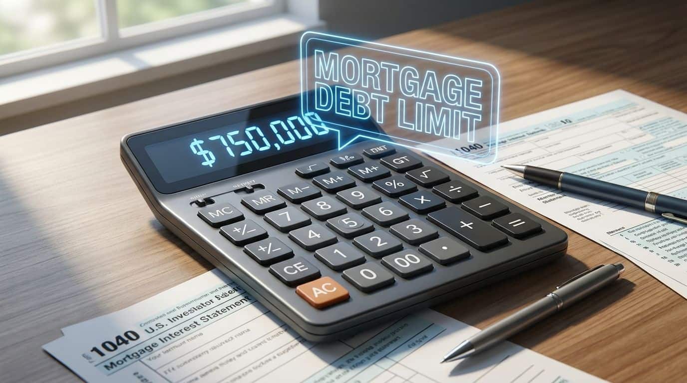 Concept image visualizing the $750,000 mortgage debt tax deduction limit. Concept image visualizing the $750,000 mortgage debt tax deduction limit.