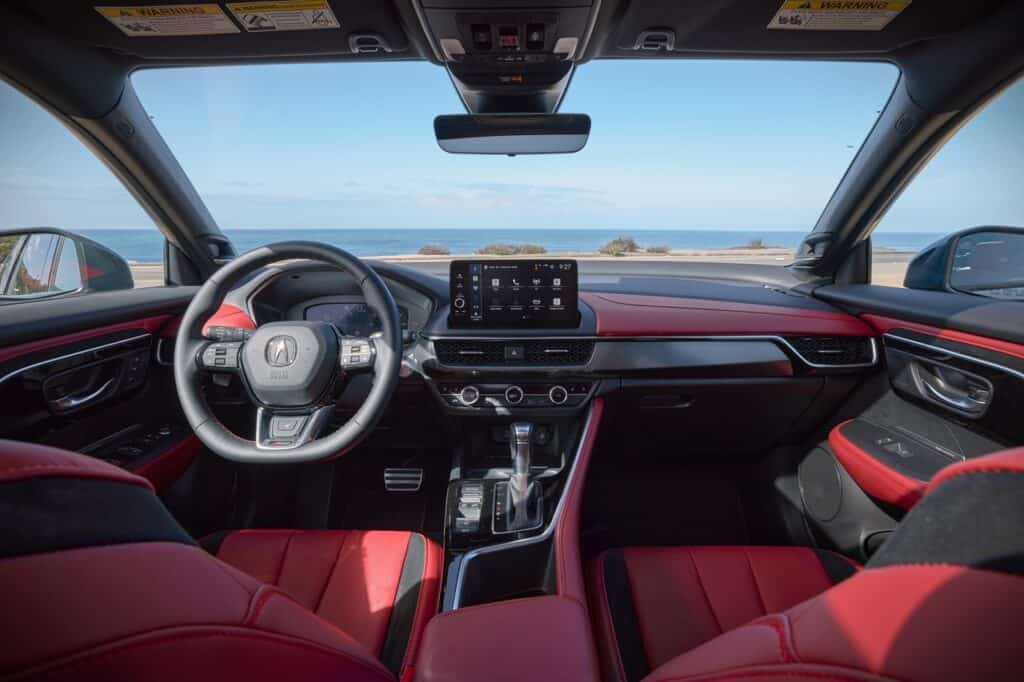 Luxurious Acura ADX cabin with modern dashboard and advanced infotainment system.