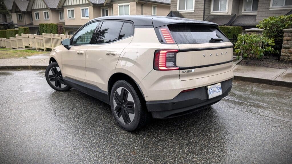 2026 Volvo EX30 Twin Motor Performance Ultra Review 9 An image of the 2026 Volvo EX30 Twin Motor, showcasing its modern design and compact SUV profile, emphasizing performance and innovative features for eco-conscious drivers.