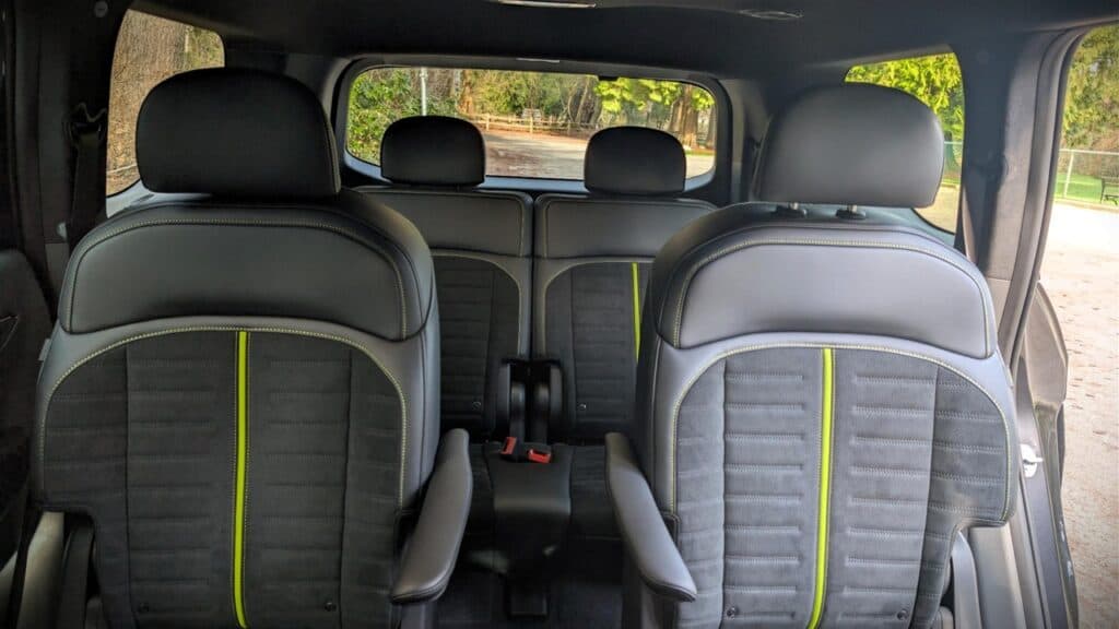 Interior view of the 2026 Kia EV9 GT showcasing spacious seating and modern design.