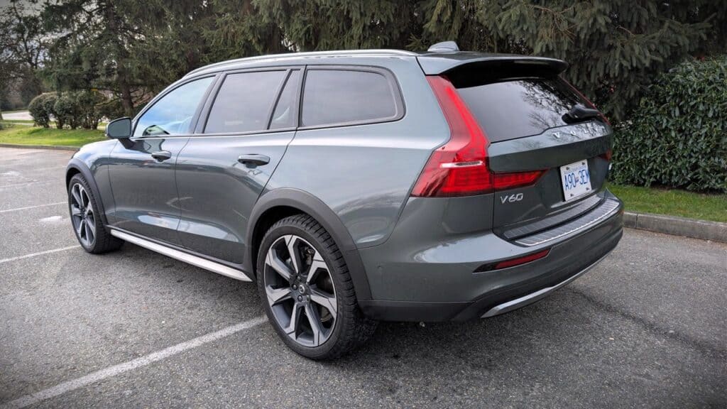 An image of the 2026 Volvo V60 Cross Country B5 showcasing its sleek design and rugged features, perfect for off-road adventures and urban driving.