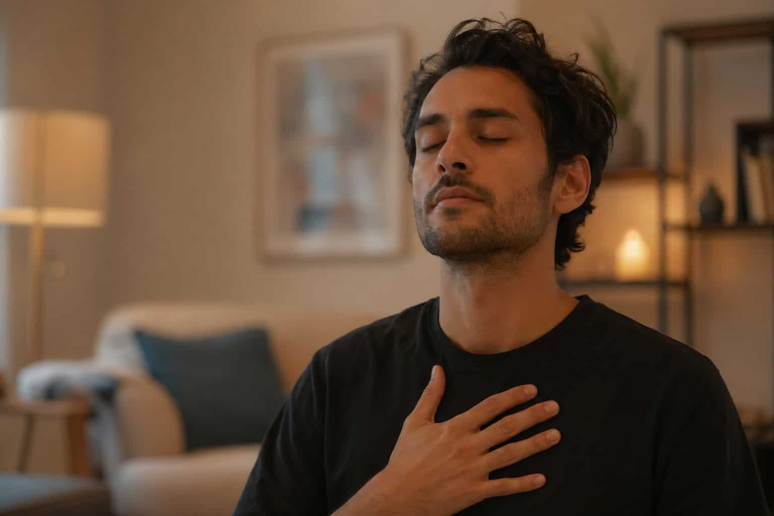 Qualities of a Good Boyfriend: Why Psychological Safety Is the New Standard 2 A man practicing calm emotional regulation to avoid projecting anxiety onto his partner.