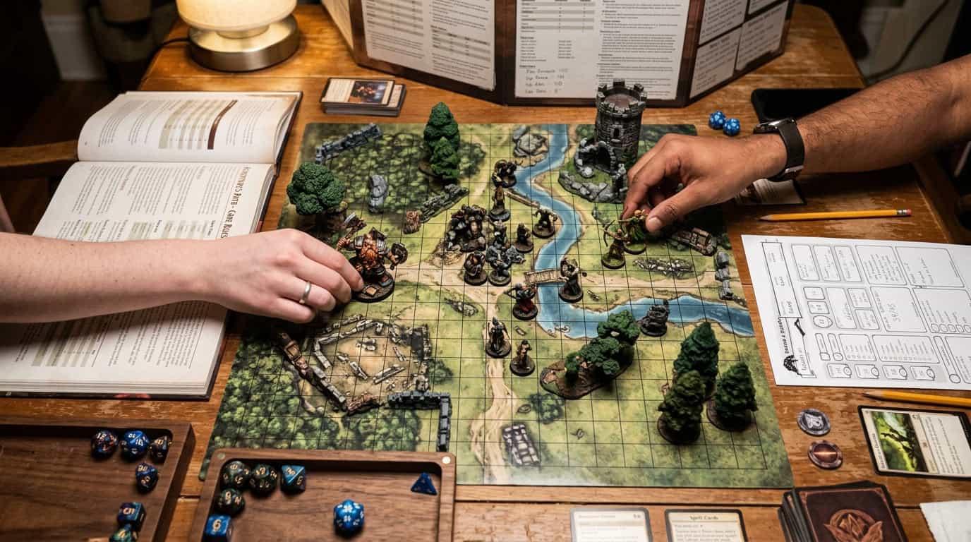 An intense tabletop gaming session that helps manage social anxiety.