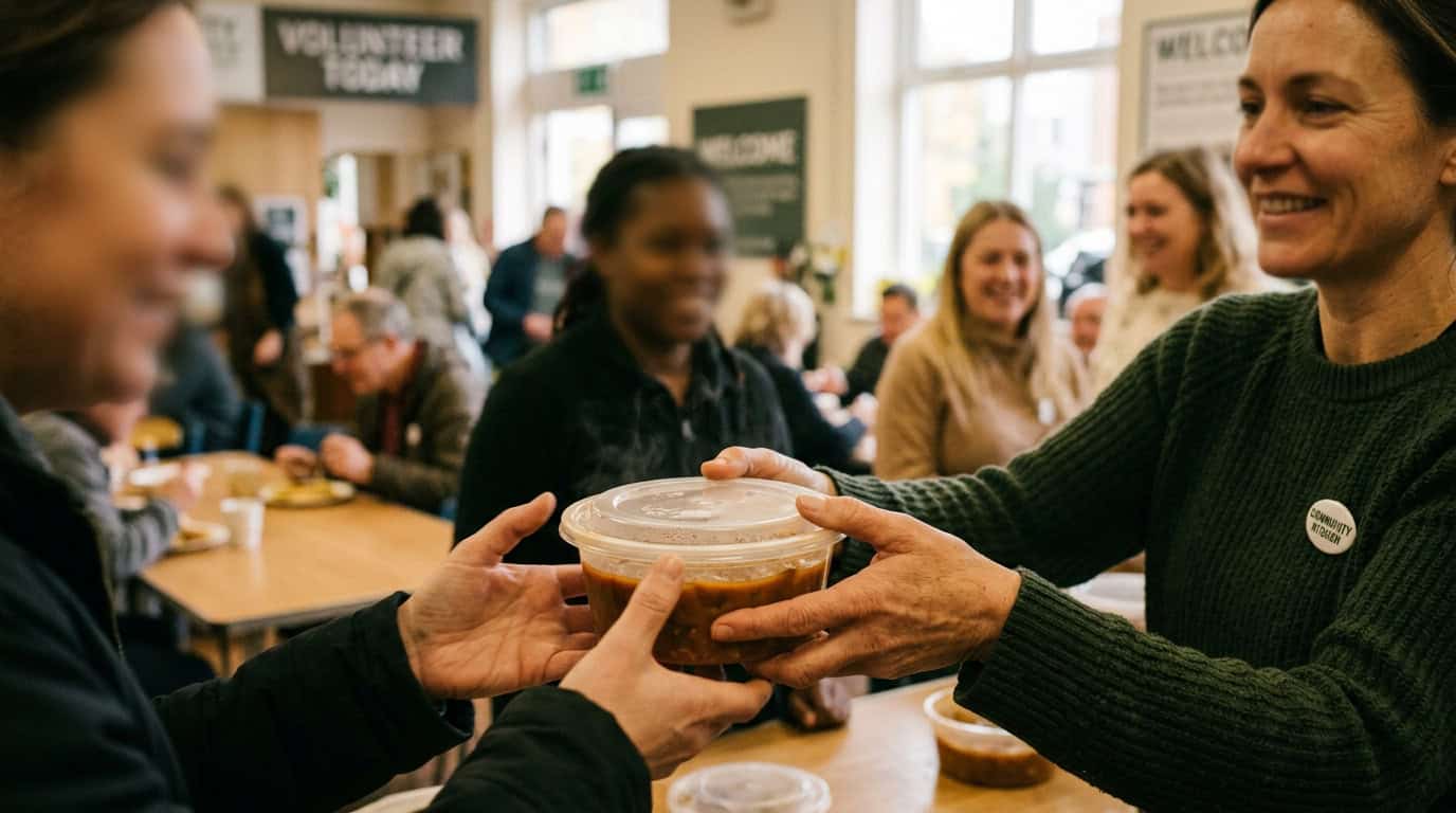 Volunteering at a local community center helps shift focus from self to others.