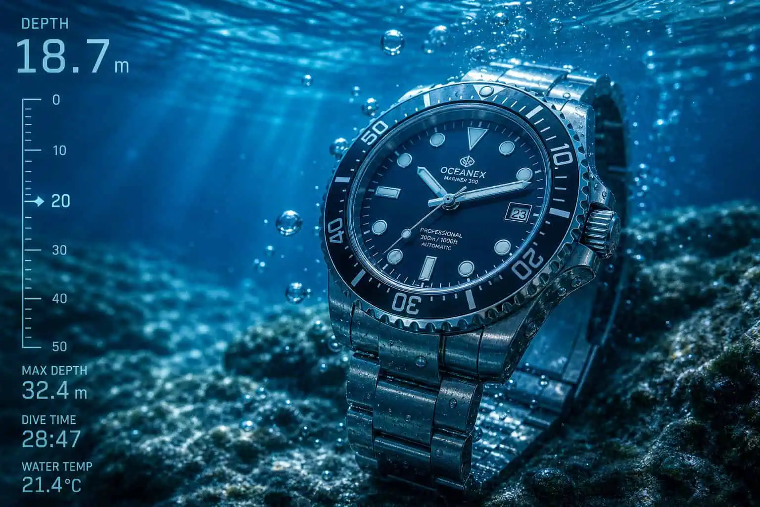Water resistance ratings explained: 100 meters means surface swimming only, no diving.