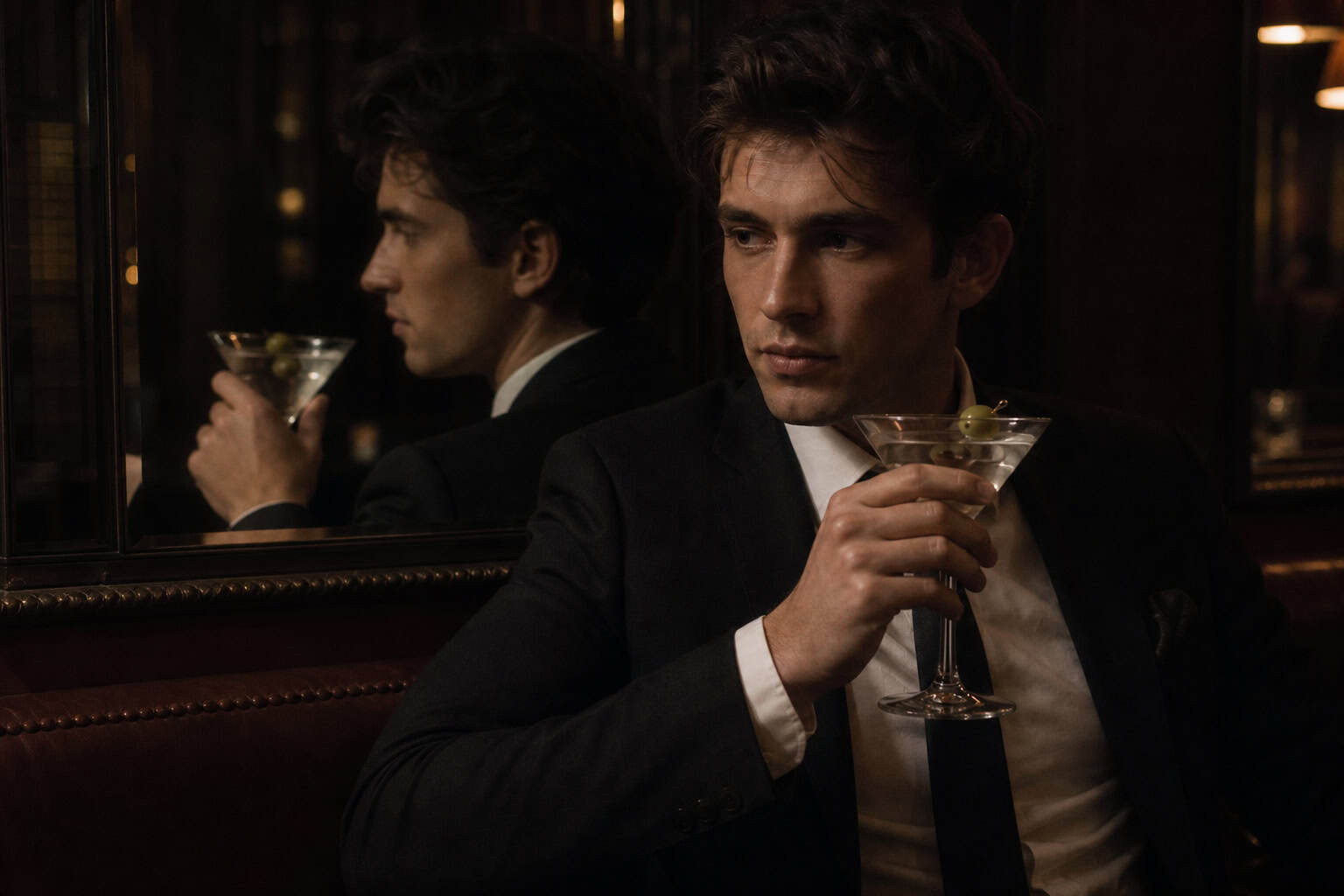 Who Is the New James Bond in 2026? The Definitive Status Report 4 Young man in a suit holding a martini glass, representing Harris Dickinson as a Bond candidate