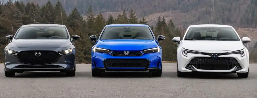 2026 Mazda3 Honda Civic Toyota Corolla Hatchbacks