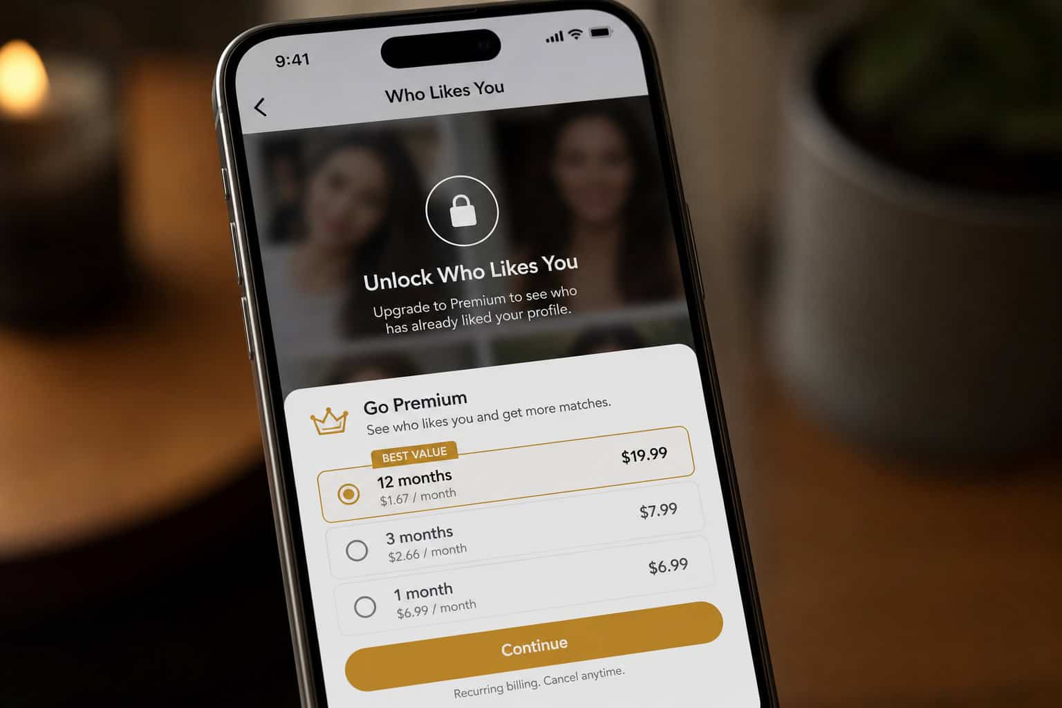 Most Secretive Dating App 2026: Goose vs Pure vs Raya vs Bumble Incognito 6 Bumble Premium subscription screen showing Incognito Mode behind paywall
