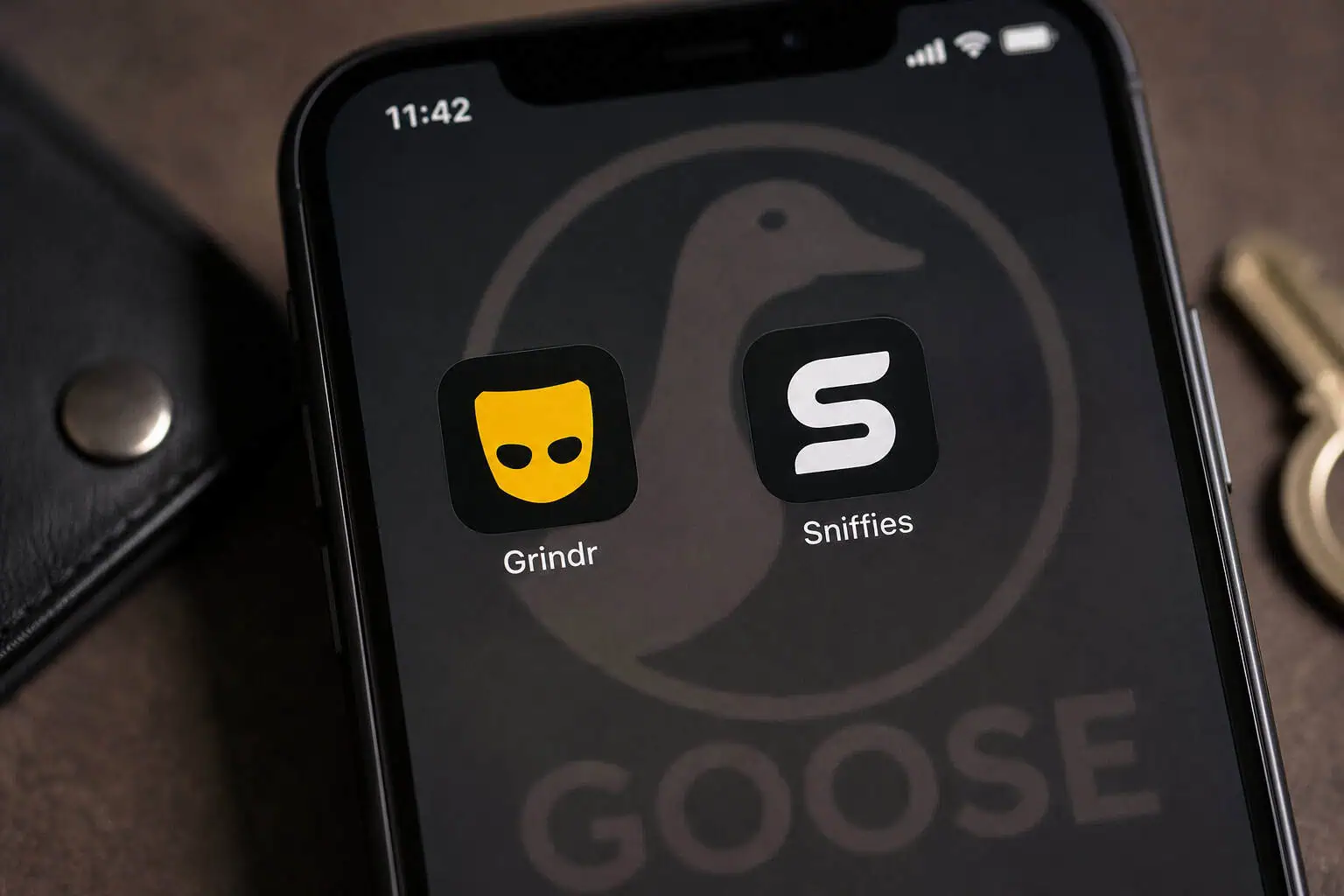 Goose Dating App Download: Why You Can't Get It Yet (56,000 Pre-Downloads) 5 Comparison of Grindr, Sniffies and Goose dating app icons on a phone screen.