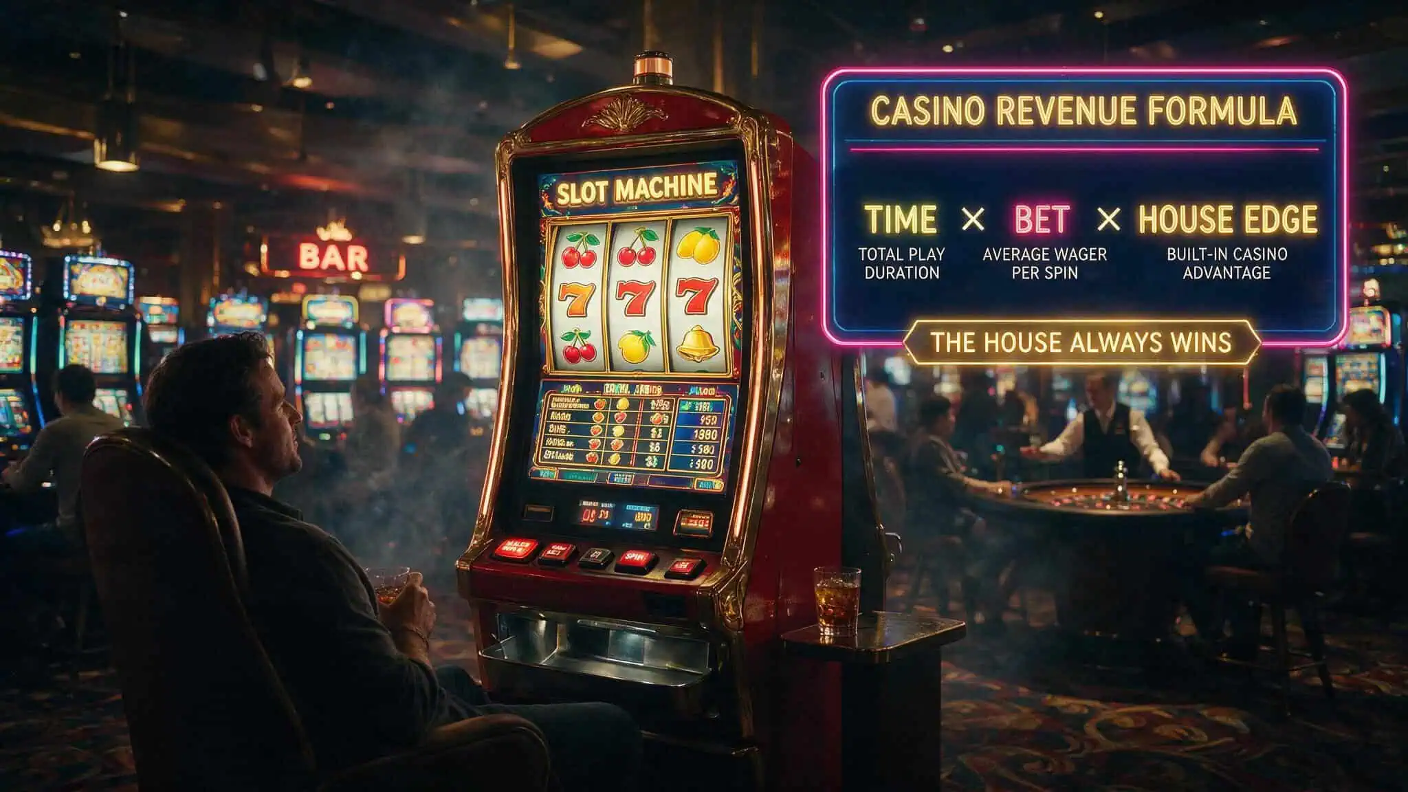 Casino comp math formula for theoretical loss on a slot machine