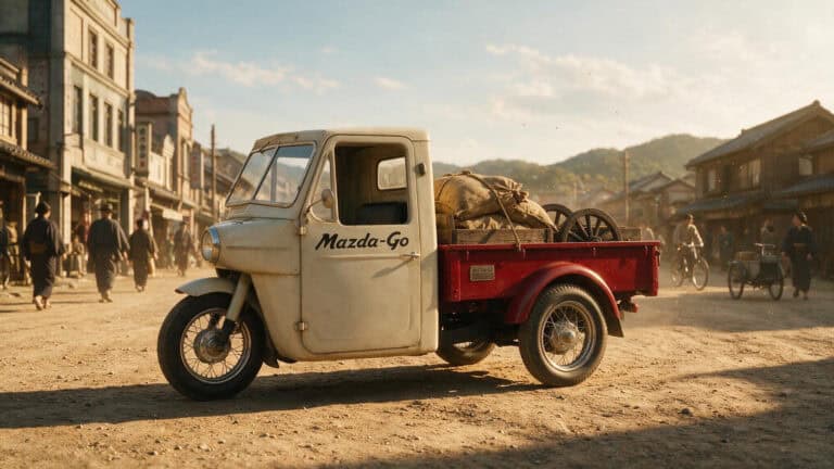 1931 Mazda-Go three-wheeled truck, the first vehicle to bear the Mazda name.