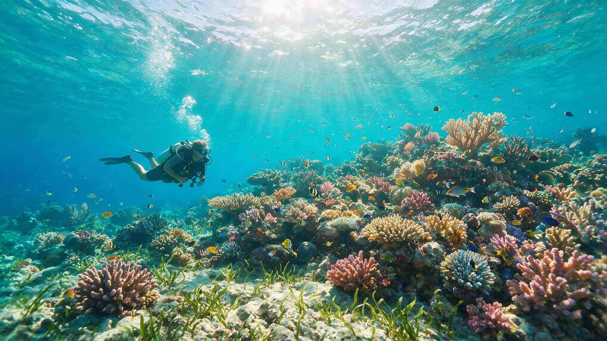 When to Buy Travel Medical Insurance: The 15-Day, 7-Day, and 2-Day Rules 4 Scuba diver underwater illustrating need for adventure sports add-on purchased at same time as main travel policy