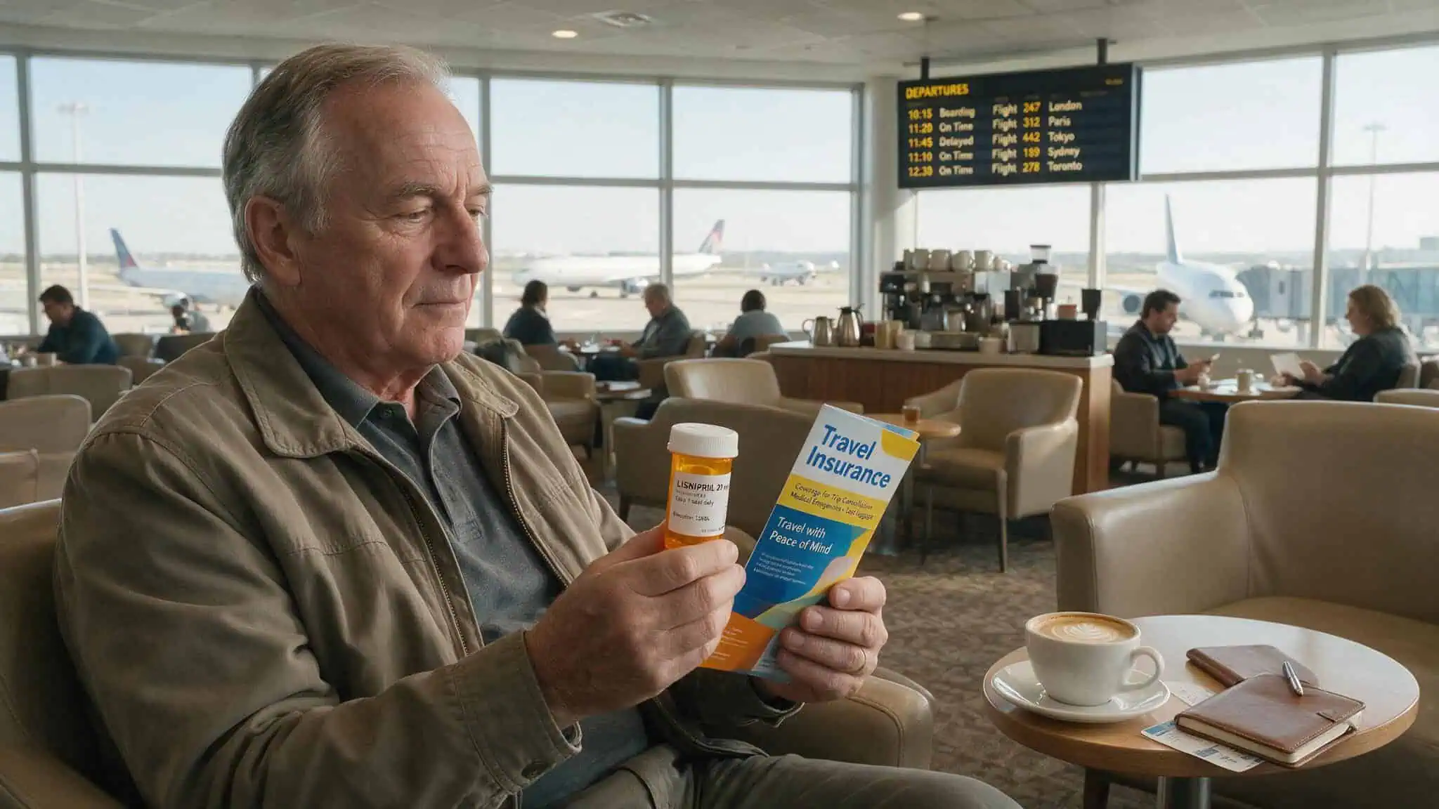 Is Travel Insurance Necessary for International Travel? A Straight-Talking Risk Assessment 3 Older traveler with chronic condition reviewing travel insurance options
