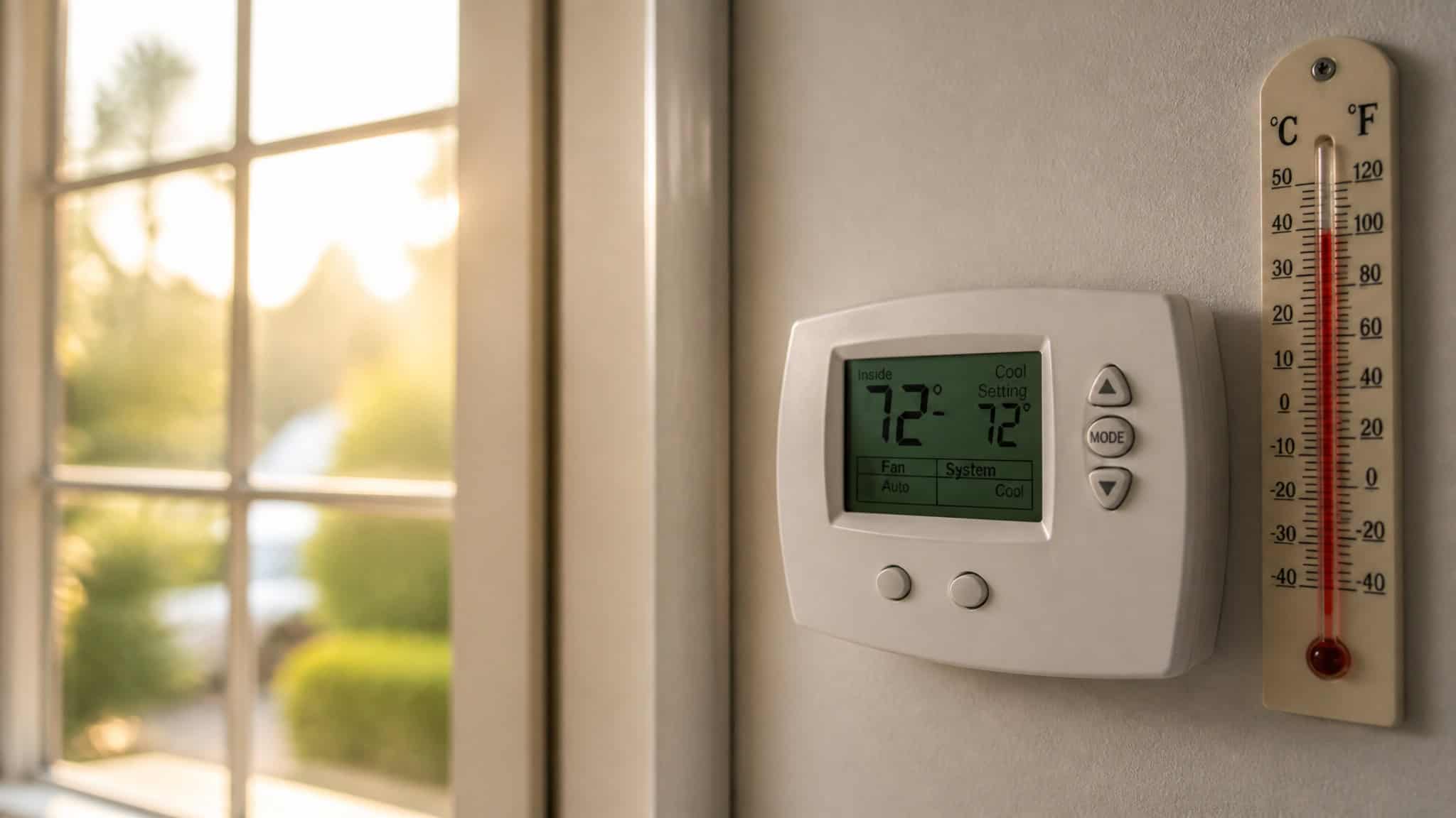 AC Short Cycling: 7 Causes and the Exact Fixes You Need 3 Thermostat near a sunny window causing temperature misreading and AC short cycling.