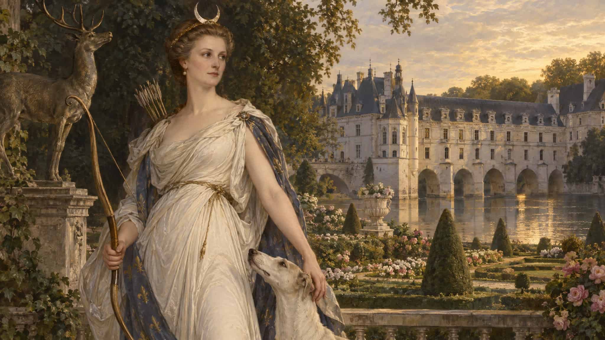 Famous Mistresses in History: From Tavern Waitress to Queen of Sweden 3 Diane de Poitiers portrayed as goddess Diana at Château de Chenonceau