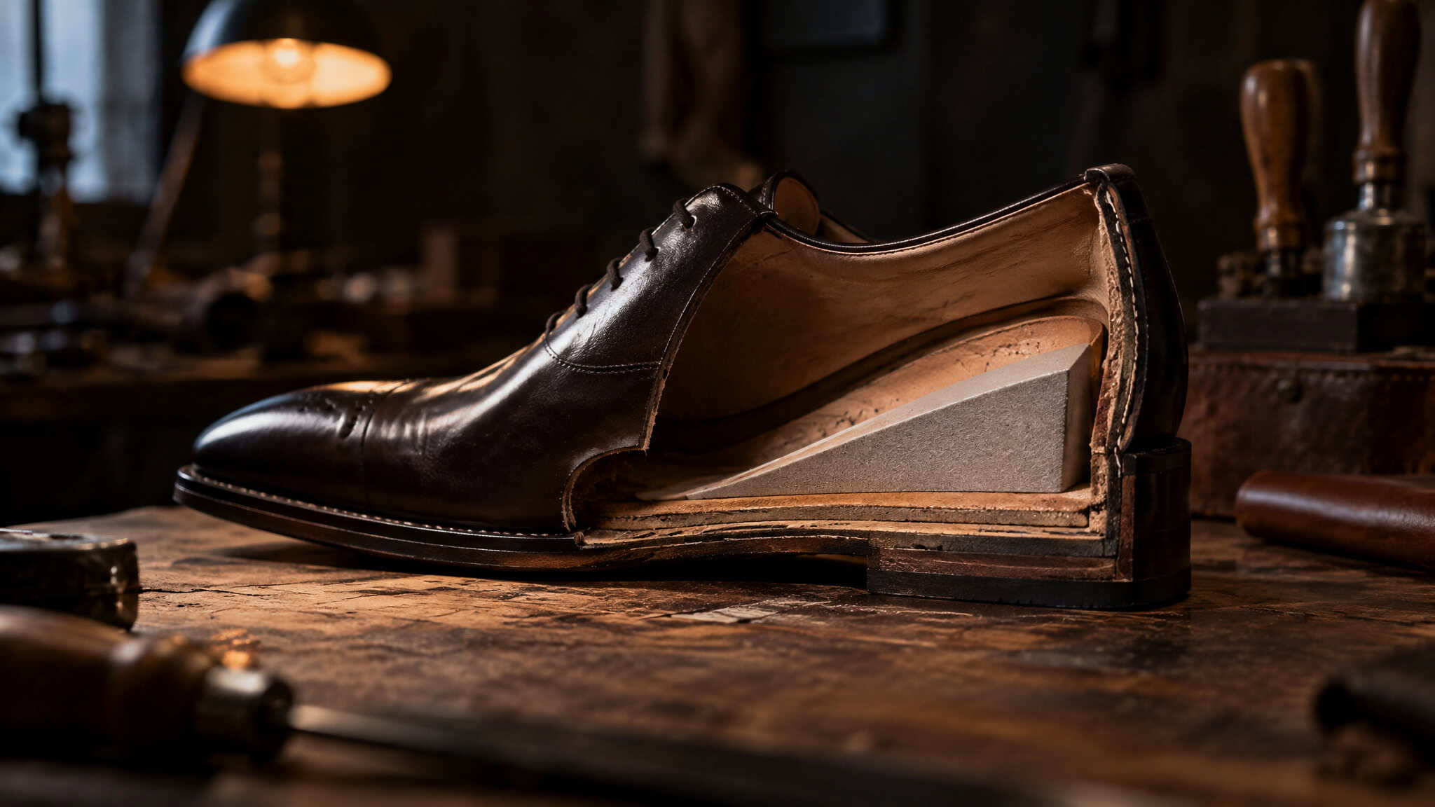What Shoes Make You Taller? Measured Stacks From 36mm to 41mm, Plus Real Inch Gains 2 Elevator shoe cutaway showing hidden internal wedge lift and unverifiable brand claims