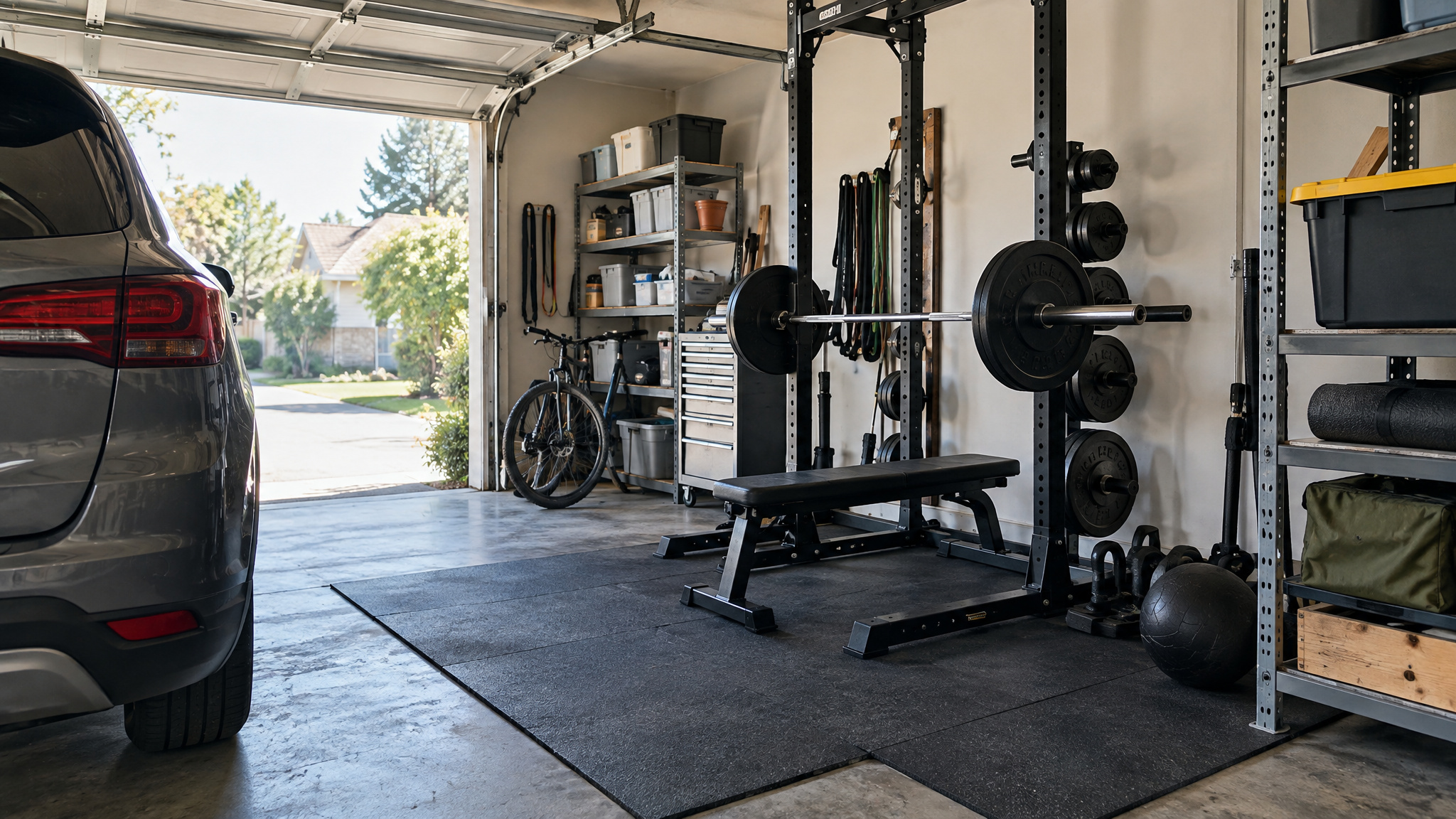 Real Cost of a Home Gym: What $300 to $6,000+ Buys 2 Home gym space and flooring tradeoffs in a shared household garage