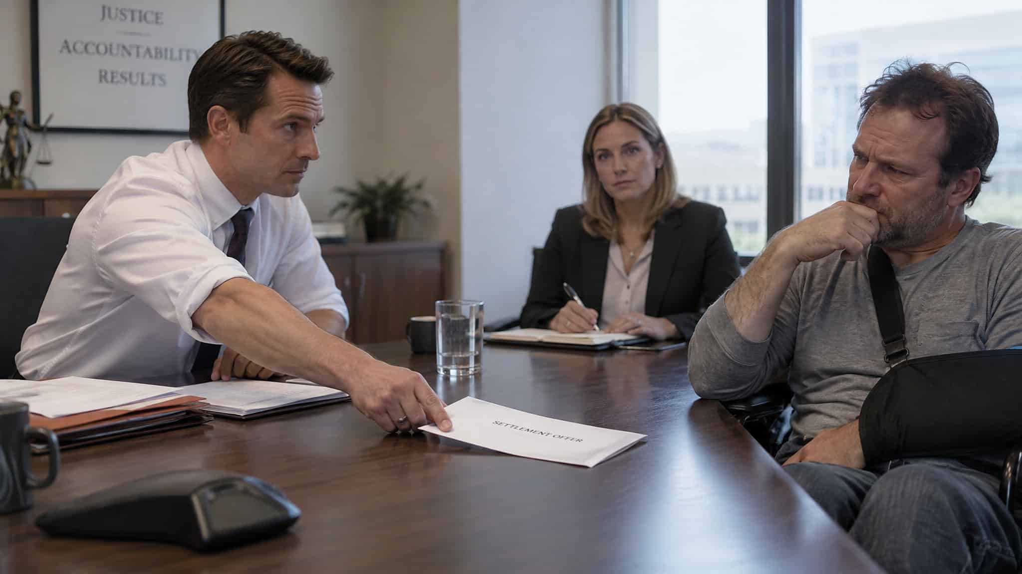 What Does a Personal Injury Lawyer Do? Inside the Job, From Investigation to Trial 2 Lawyer coaching client to reject a lowball settlement offer from an insurance adjuster