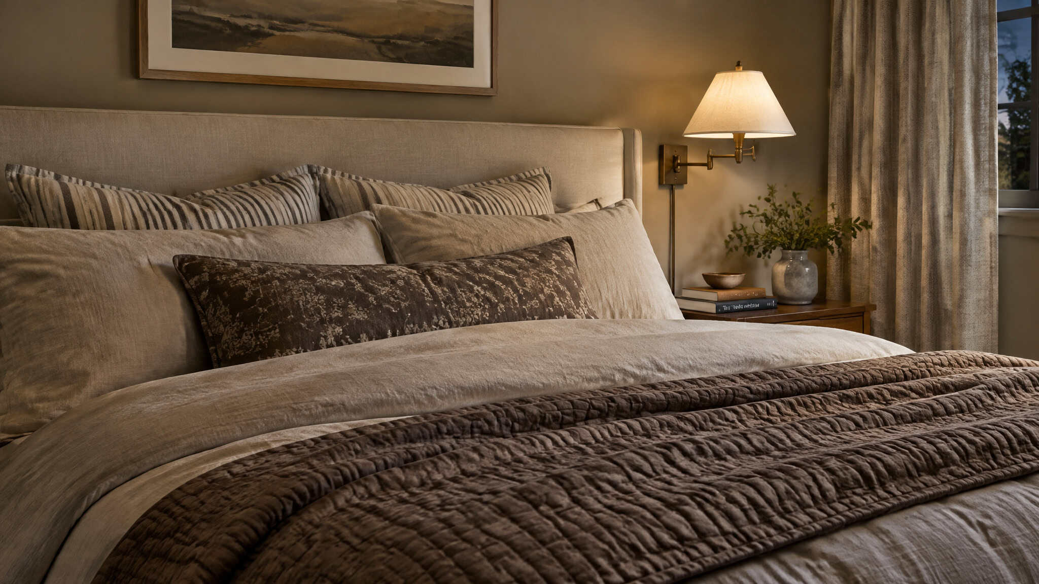 Bachelor Bedroom Ideas on a Budget: High-Impact, Low-Cost Upgrades That Look Intentional 3 Layered bedding and overstuffed pillows making a cheap bedroom look expensive