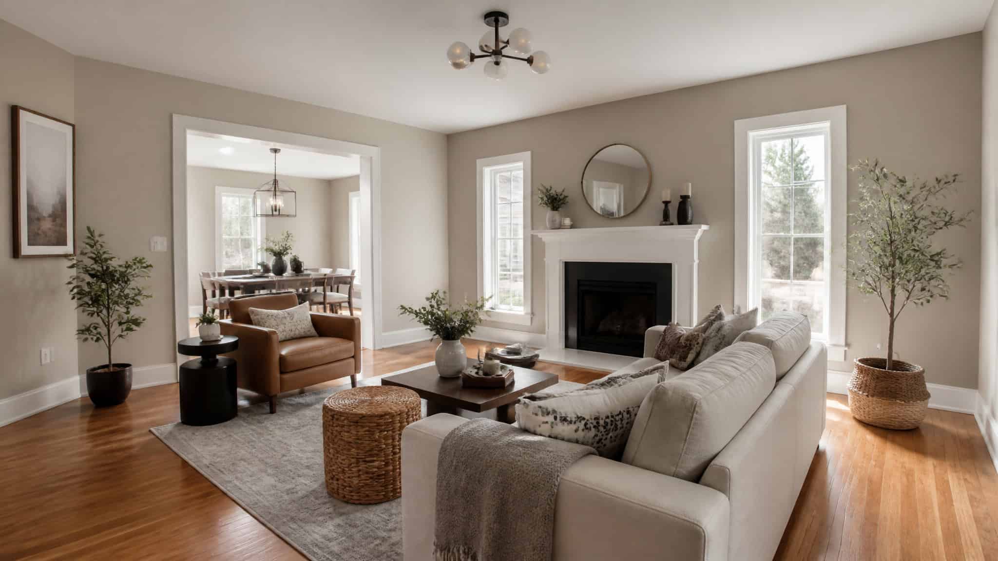 Top 10 Things That Add Value to Your Home: 2025 ROI Data 3 Living room refresh with fresh paint, new lighting, and refinished floors