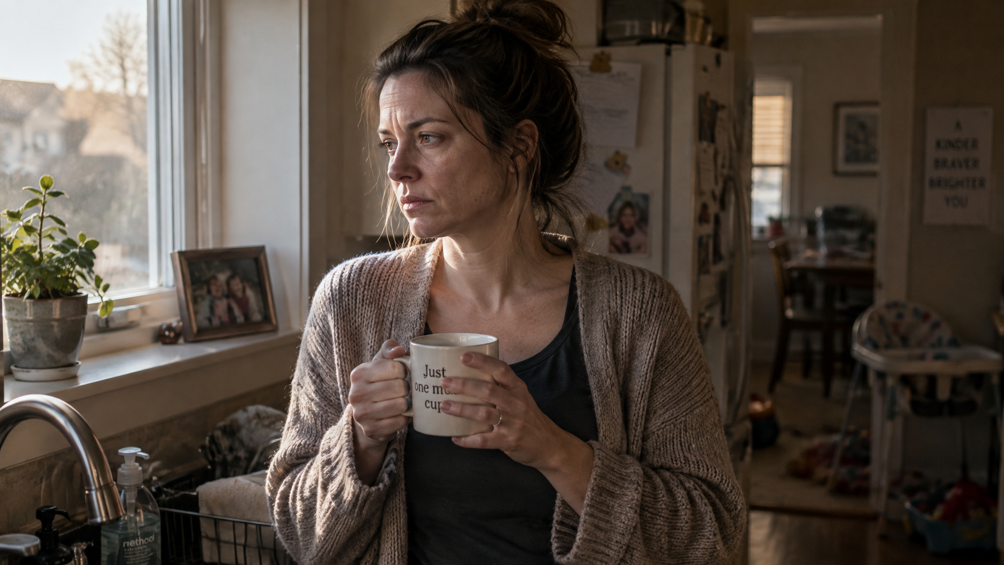 Why Are Some Women Angry All the Time? Research Says It Peaks in the 30s-40s 2 Woman in her 40s with tense jaw and irritability, representing perimenopause mood swings between 35 and 45